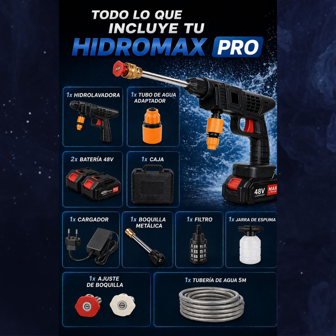 Hidrolavadora Inalámbrica HYDROMAX + 2 baterías