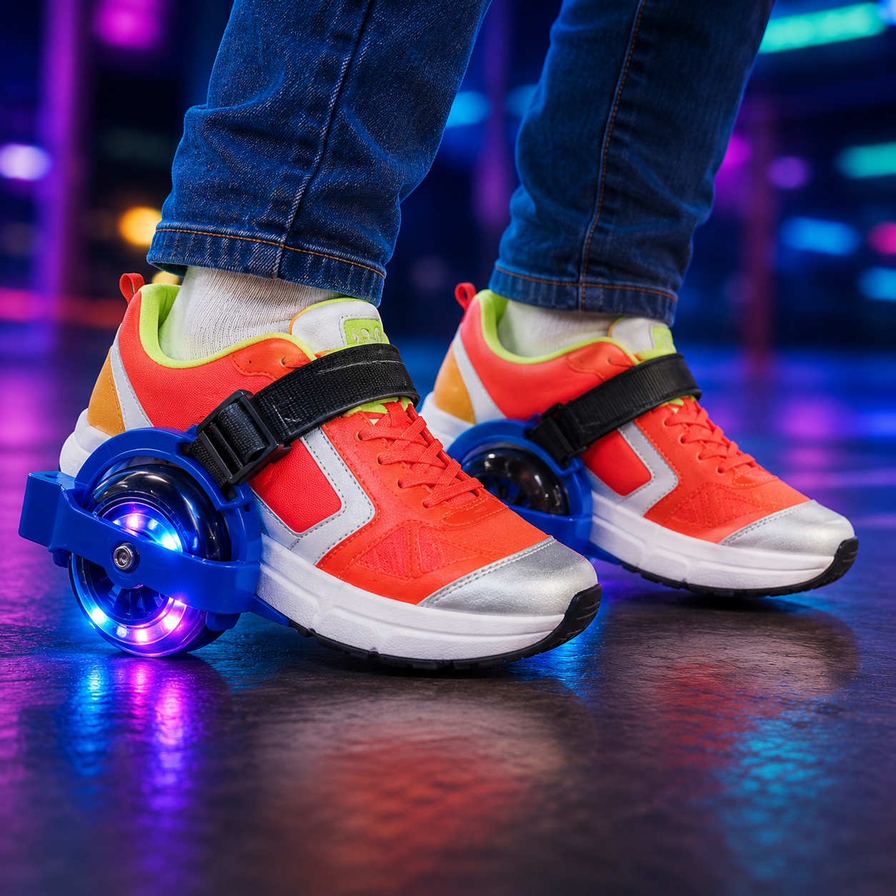 KidRoll™ LED Convierte cualquier zapatilla en patines en segundos