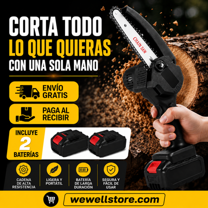 Mini Sierra inalambrica: Corta en Segundos y Disfruta Tu Jardín de Verdad