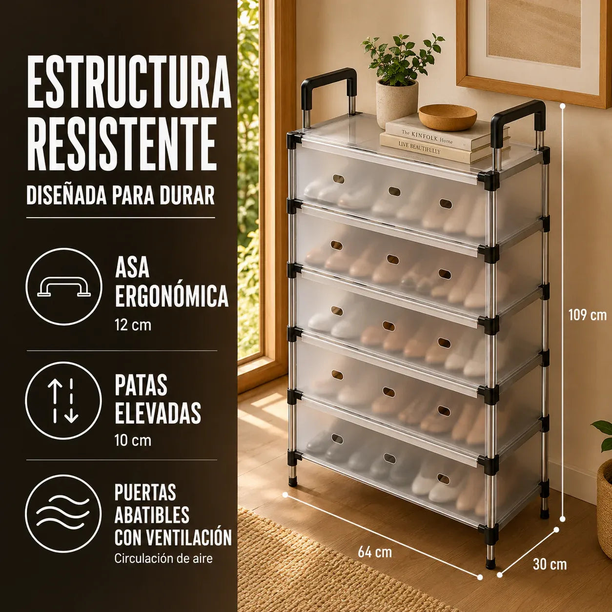 Zapatera ZeroKaos: Organiza tu entrada, recupera tu espacio y llega a casa tranquilo