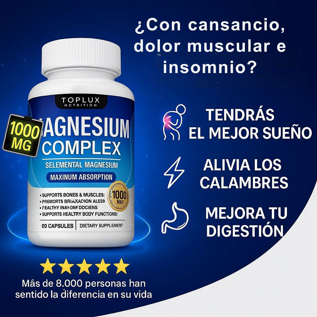 Magnesio Complex ™ Complejo de magnesio 8 en 1 - Para un descanso más reparador