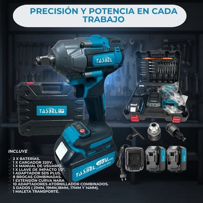 Llave de impacto Inalámbrica TASBEL™  - Atornilla, perfora y afloja sin cables