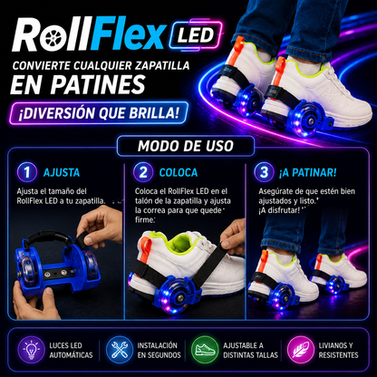 KidRoll™ LED Convierte cualquier zapatilla en patines en segundos