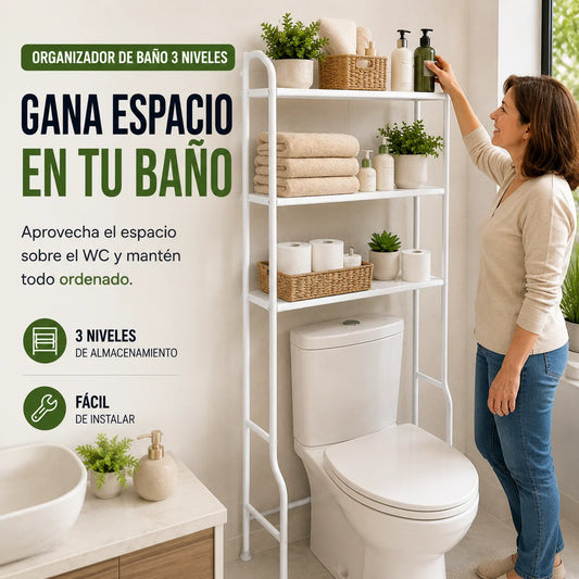 Ordenix™ | Organizador de Baño 3 Niveles -